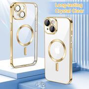 Husa pentru iPhone 15 cu MagSafe si protectie pentru lentile anti-shock 1.5 mm - gold