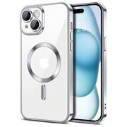 Husa pentru iPhone 15 cu MagSafe si protectie pentru lentile anti-shock 1.5 mm - silver