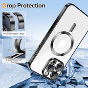 Husa pentru iPhone 15 Pro Max cu MagSafe si protectie pentru lentile anti-shock 1.5 mm - negru