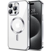 Husa pentru iPhone 15 Pro Max cu MagSafe si protectie pentru lentile anti-shock 1.5 mm - silver