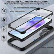 Pachet 360: Husa cu folie integrata pentru Samsung Galaxy A55 Cover360 fata / spate - roz