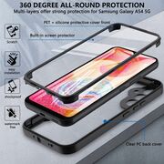 Pachet 360: Husa cu folie integrata pentru Samsung Galaxy S24 Cover360 fata / spate - blue
