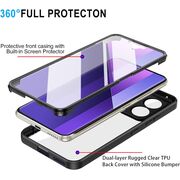 Pachet 360: Husa cu folie integrata pentru Oppo A79 Cover360 fata / spate - roz