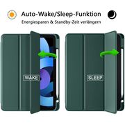 Husa pentru Apple iPad Air 11 2024 / 2025​ M2, M3 cu functie wake-up/sleep si compartiment pentru Apple Pen, tip stand, verde inchis