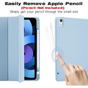 Husa pentru Apple iPad Air 11 2024 / 2025​ M2, M3 cu functie wake-up/sleep si compartiment pentru Apple Pen, tip stand, sky blue
