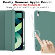 Husa pentru Apple iPad Air 11 2024 / 2025​ M2, M3 cu functie wake-up/sleep si compartiment pentru Apple Pen, tip stand, verde inchis