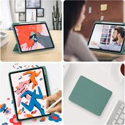 Husa pentru Apple iPad Air 11 2024 / 2025​ M2, M3 cu functie wake-up/sleep si compartiment pentru Apple Pen, tip stand, verde inchis