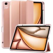 Husa pentru Apple iPad Air 11 2024 / 2025​ M2, M3 cu functie wake-up/sleep si compartiment pentru Apple Pen, tip stand, roz