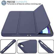Husa Apple iPad Air 11 2024 / 2025​ M2, M3 cu functie wake-up/sleep si compartiment pentru Apple Pen, navy blue