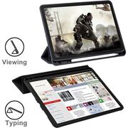 Husa Apple iPad Air 11 2024 / 2025​ M2, M3 cu functie wake-up/sleep si compartiment pentru Apple Pen, negru