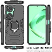 Husa pentru Huawei Nova 12 SE cu inel Armor Kickstand Tough Rugged Cover, negru