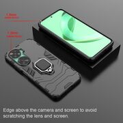 Husa pentru Huawei Nova 12 SE cu inel Armor Kickstand Tough Rugged Cover, negru