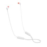 Casti sport in-ear Bluetooth cu microfon si bass JBL Tune 115BT, alb
