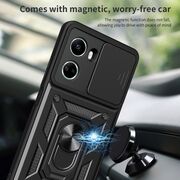 Husa pentru Huawei Nova 12 SE cu inel Ring Armor Kickstand Tough, protectie camera - verde