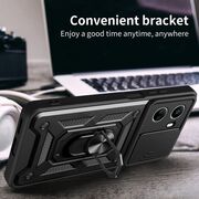 Husa pentru Huawei Nova 12 SE cu inel Ring Armor Kickstand Tough, protectie camera - verde