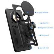 Husa pentru Huawei Nova 12i Ring Armor Kickstand Tough Rugged Cover cu protectie camera - blue