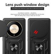 Husa pentru Huawei Nova 12i Ring Armor Kickstand Tough Rugged Cover cu protectie camera - blue