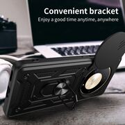Husa pentru Huawei Nova 12i Ring Armor Kickstand Tough Rugged Cover cu protectie camera - blue
