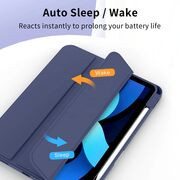 Husa pentru Apple iPad Air 11 2024 / 2025​ M2, M3 cu functie wake-up/sleep si compartiment pentru Apple Pen, tip stand, navy blue