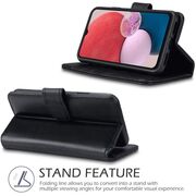 Husa pentru iPhone 14 tip carte 360 Kickstand cu sloturi pentru card, negru