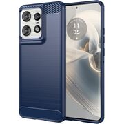 Husa pentru Motorola Edge 50 Pro Carbon Liquid Silicone, navy blue
