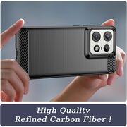 Husa pentru Motorola Edge 50 Pro Carbon Liquid Silicone, negru