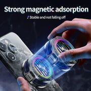 Cooler pentru racire telefon sau tableta, universal, Cooling Semiconductor Radiator Magnetic racire rapida si zgomot redus, Clips detasabil, iluminat RGB, USB-C, negru