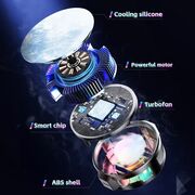 Cooler pentru racire telefon sau tableta, universal, Cooling Semiconductor Radiator Magnetic racire rapida si zgomot redus, Clips detasabil, iluminat RGB, USB-C, negru
