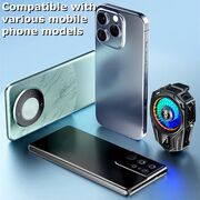 Cooler pentru racire telefon universal cu Display LED temperatura, racire rapida, silentios, 2 viteze, USB-C, negru