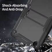 [Pachet 360°] Husa + folie din sticla pentru  Samsung Galaxy Tab A9 Plus Rugged Heavy Duty - negru