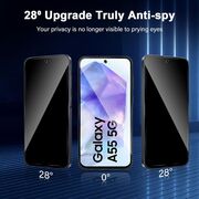Folie din sticla privacy pentru Samsung Galaxy A55 GLASS PRO+, margini negre