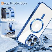 Husa pentru iPhone 15 Pro cu MagSafe si protectie pentru lentile anti-shock 1.5 mm - deep blue
