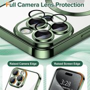 Husa pentru iPhone 15 Pro cu MagSafe si protectie pentru lentile anti-shock 1.5 mm - deep green
