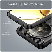 Husa pentru Realme 12+ Liquid Carbon Silicone, negru