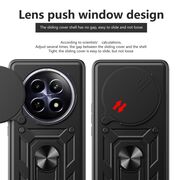 Husa pentru REALME 12+ cu inel Ring Armor Kickstand Tough, protectie camera, negru