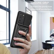 Husa pentru Samsung Galaxy S20 Plus cu inel Ring Armor Kickstand Tough, protectie camera, verde
