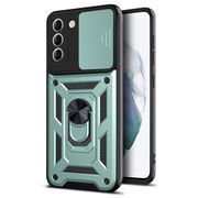 Husa pentru Samsung Galaxy S21 Plus cu inel Ring Armor Kickstand Tough, protectie camera, verde