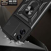 Husa pentru Honor 90 Lite Ring Armor Kickstand Tough Rugged Cover cu protectie camera, rose gold