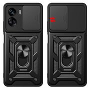 Husa pentru Honor 90 Lite Ring Armor Kickstand Tough Rugged Cover cu protectie camera, rose gold