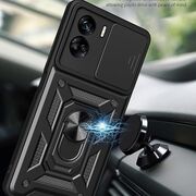 Husa pentru Honor 90 Lite Ring Armor Kickstand Tough Rugged Cover cu protectie camera, rose gold