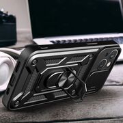 Husa pentru iPhone 15 Plus cu inel Ring Armor Kickstand Tough Rugged, rose gold