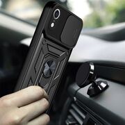 Husa pentru iPhone XR cu inel Ring Armor Kickstand Tough Rugged, verde
