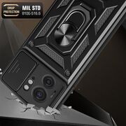 Husa pentru Motorola Edge 40 cu inel Ring Armor Kickstand Tough Rugged, verde