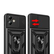 Husa pentru Motorola Moto G14 Ring Armor Kickstand Tough, protectie camera, rose gold