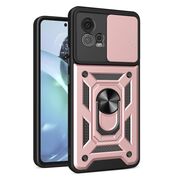 Husa pentru Motorola Moto G72 Ring Armor Kickstand Tough, protectie camera, rose gold