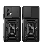 Husa pentru Motorola Moto G84 Ring Armor Kickstand Tough, protectie camera, verde