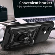 Husa pentru OnePlus Nord CE 3 Lite Ring Armor Kickstand Tough, protectie camera, verde