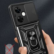 Husa pentru OnePlus Nord CE 3 Lite Ring Armor Kickstand Tough, protectie camera, verde