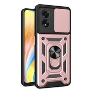Husa pentru Oppo A18 / A38 cu inel Ring Armor Kickstand Tough, protectie camera, rose gold