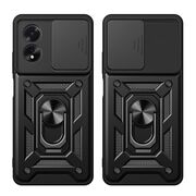 Husa pentru Oppo A18 / A38 cu inel Ring Armor Kickstand Tough, protectie camera, rose gold